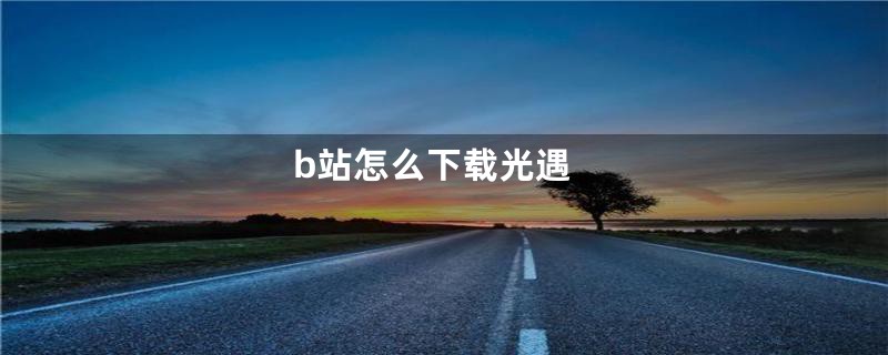 b站怎么下载光遇