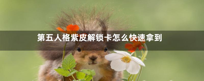 第五人格紫皮解锁卡怎么快速拿到