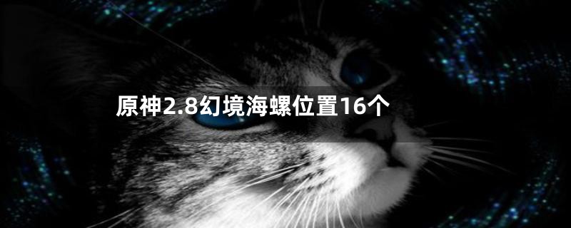 原神2.8幻境海螺位置16个