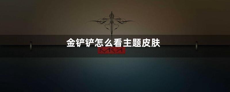 金铲铲怎么看主题皮肤