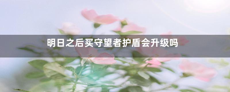 明日之后买守望者护盾会升级吗