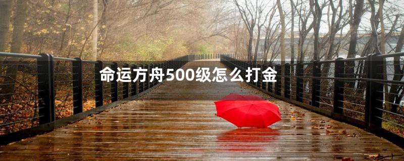 命运方舟500级怎么打金