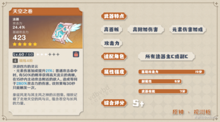 原神天空之弓加什么属性