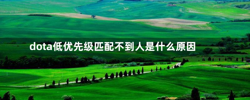 dota低优先级匹配不到人是什么原因
