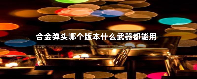合金弹头哪个版本什么武器都能用