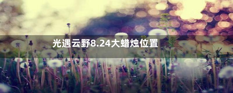 光遇云野8.24大蜡烛位置