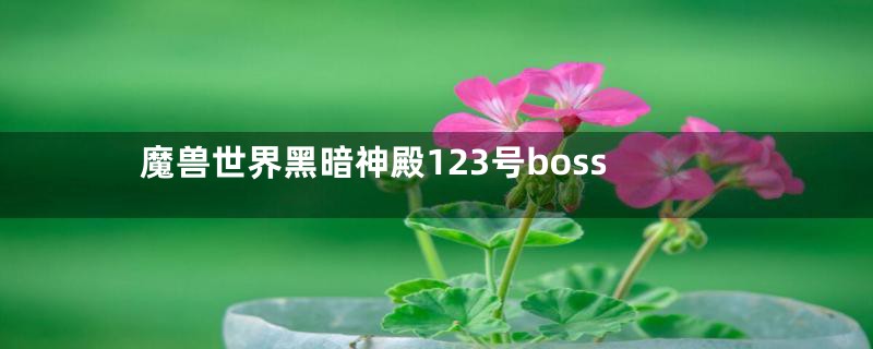 魔兽世界黑暗神殿123号boss