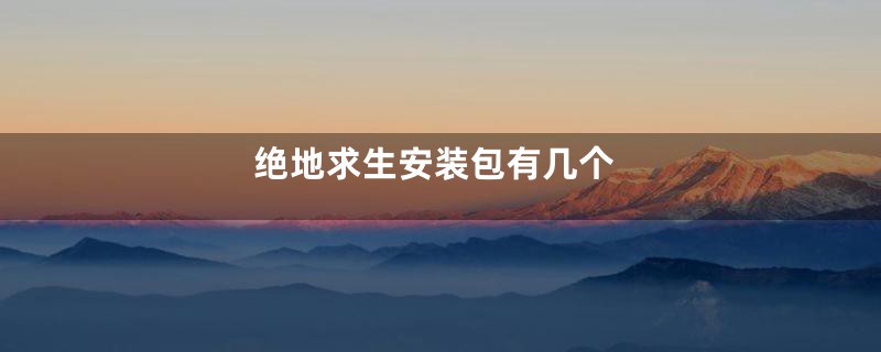 绝地求生安装包有几个