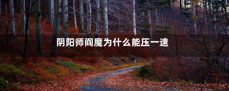 阴阳师阎魔为什么能压一速