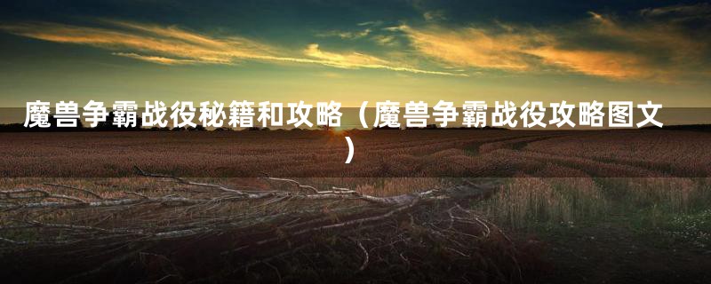 魔兽争霸战役秘籍和攻略（魔兽争霸战役攻略图文）