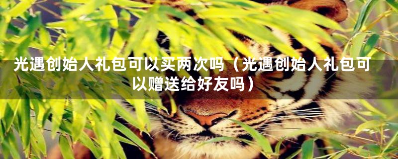 光遇创始人礼包可以买两次吗（光遇创始人礼包可以赠送给好友吗）