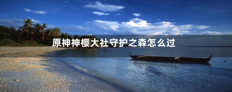 原神神樱大社守护之森怎么过