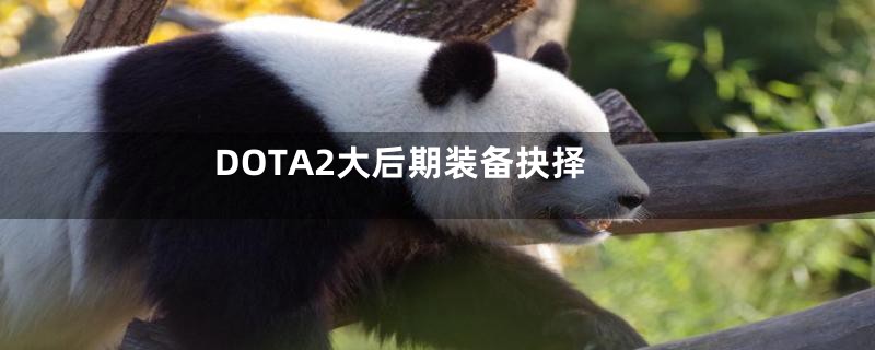 DOTA2大后期装备抉择