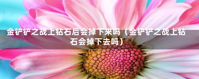 金铲铲之战上钻石后会掉下来吗(金铲铲之战上钻石会掉下去吗)