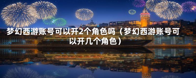 梦幻西游账号可以开2个角色吗（梦幻西游账号可以开几个角色）