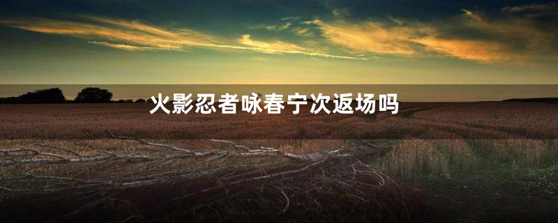 火影忍者咏春宁次返场吗