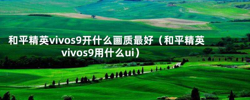 和平精英vivos9开什么画质最好（和平精英vivos9用什么ui）