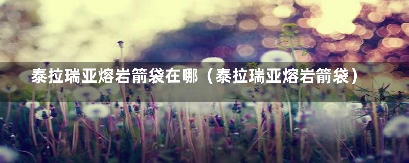 泰拉瑞亚熔岩箭袋在哪(泰拉瑞亚熔岩箭袋)