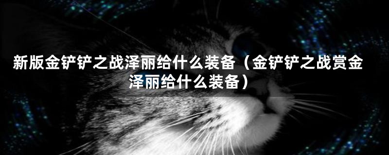 新版金铲铲之战泽丽给什么装备（金铲铲之战赏金泽丽给什么装备）
