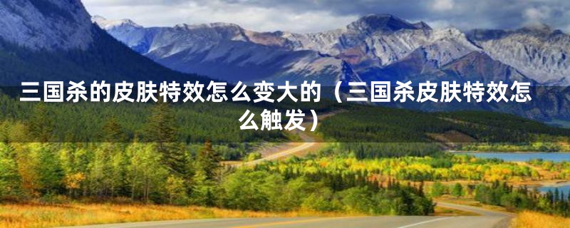 三国杀的皮肤特效怎么变大的（三国杀皮肤特效怎么触发）