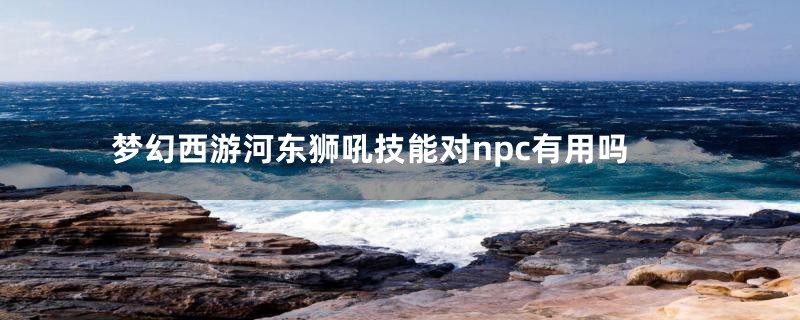梦幻西游河东狮吼技能对npc有用吗