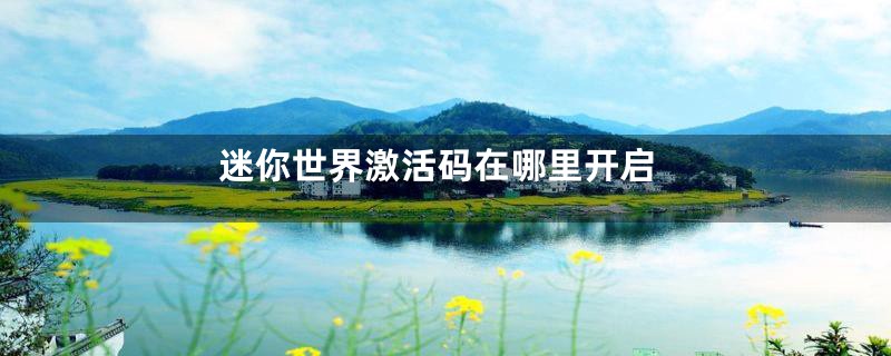 迷你世界激活码在哪里开启