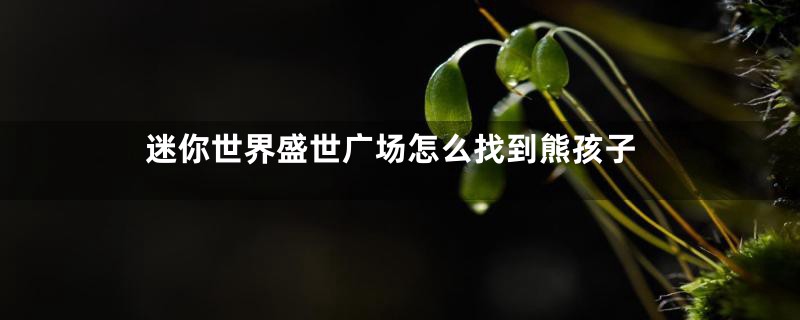 迷你世界盛世广场怎么找到熊孩子