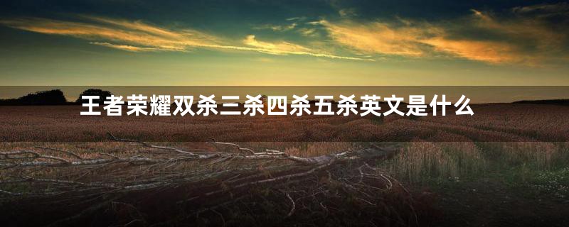 王者荣耀双杀三杀四杀五杀英文是什么