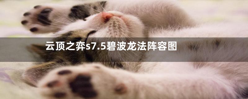 云顶之弈s7.5碧波龙法阵容图