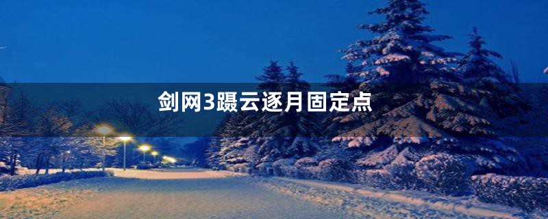 剑网3蹑云逐月固定点