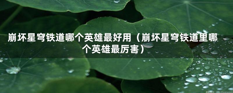 崩坏星穹铁道哪个英雄最好用（崩坏星穹铁道里哪个英雄最厉害）