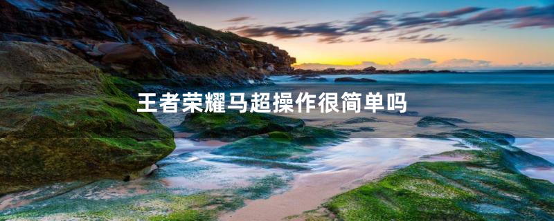 王者荣耀马超操作很简单吗