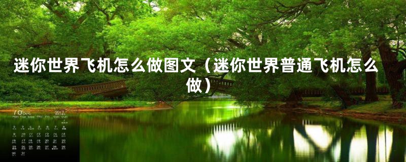 迷你世界飞机怎么做图文（迷你世界普通飞机怎么做）