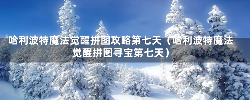 哈利波特魔法觉醒拼图攻略第七天（哈利波特魔法觉醒拼图寻宝第七天）