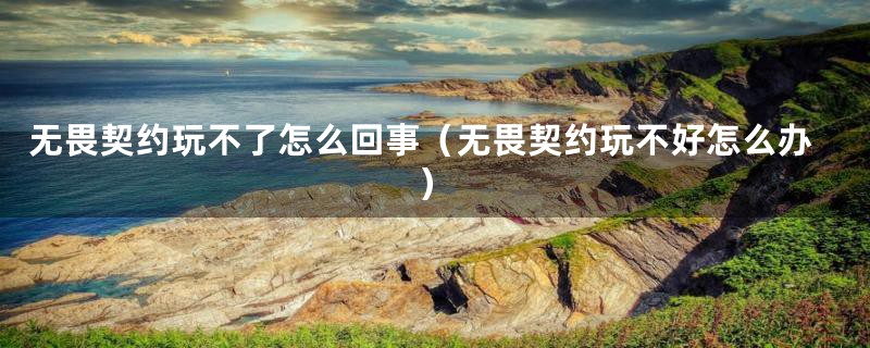 无畏契约玩不了怎么回事（无畏契约玩不好怎么办）