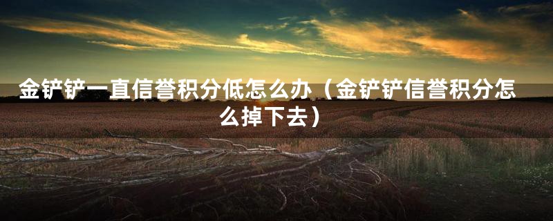金铲铲一直信誉积分低怎么办(金铲铲信誉积分怎么掉下去)