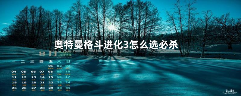 奥特曼格斗进化3怎么选必杀