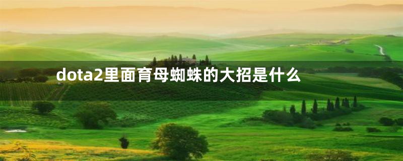 dota2里面育母蜘蛛的大招是什么