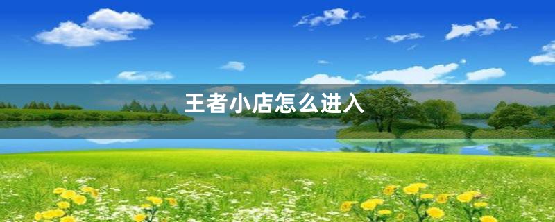 王者小店怎么进入