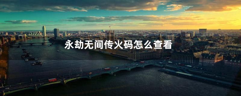 永劫无间传火码怎么查看