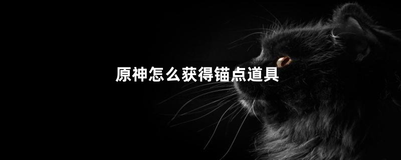 原神怎么获得锚点道具