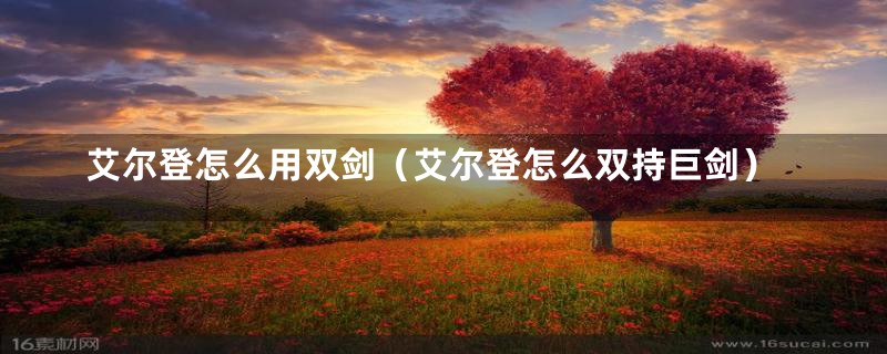 艾尔登怎么用双剑(艾尔登怎么双持巨剑)