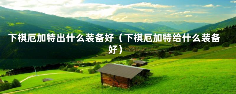 下棋厄加特出什么装备好（下棋厄加特给什么装备好）