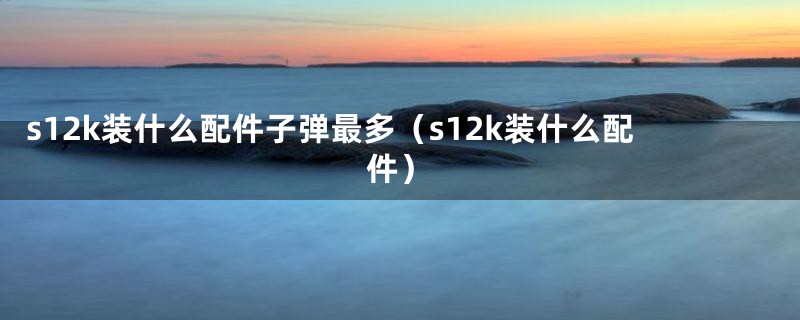 s12k装什么配件子弹最多(s12k装什么配件)