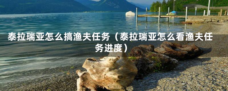 泰拉瑞亚怎么搞渔夫任务（泰拉瑞亚怎么看渔夫任务进度）