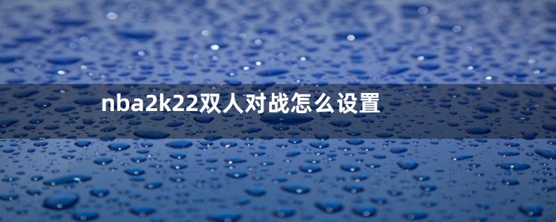nba2k22双人对战怎么设置