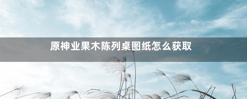 原神业果木陈列桌图纸怎么获取