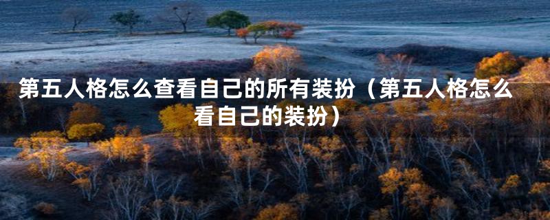 第五人格怎么查看自己的所有装扮（第五人格怎么看自己的装扮）