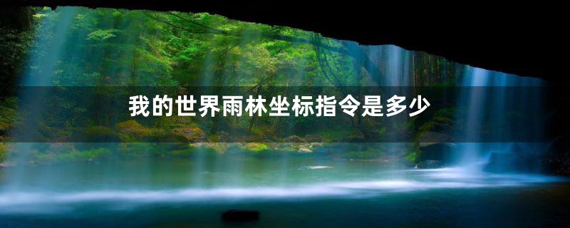 我的世界雨林坐标指令是多少
