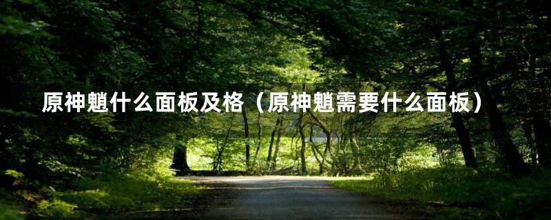 原神魈什么面板及格（原神魈需要什么面板）